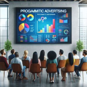 Illustration, die zeigt, wie Programmatic Advertising im digitalen Marketing funktioniert