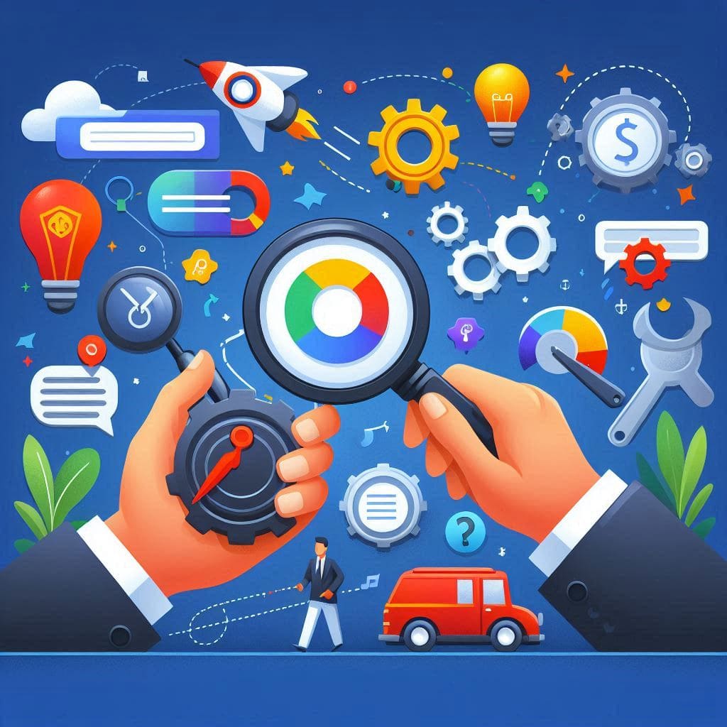 Abbildung der SEO-Keywords 2025 mit Grafiken und Keyword-Tags