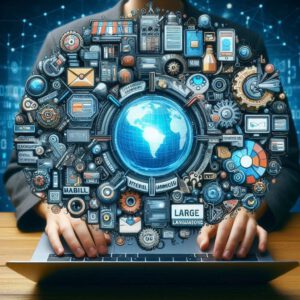 Visuelle Darstellung der Hyper-personalisierung mit LLMs in einem Marketing-Workflow