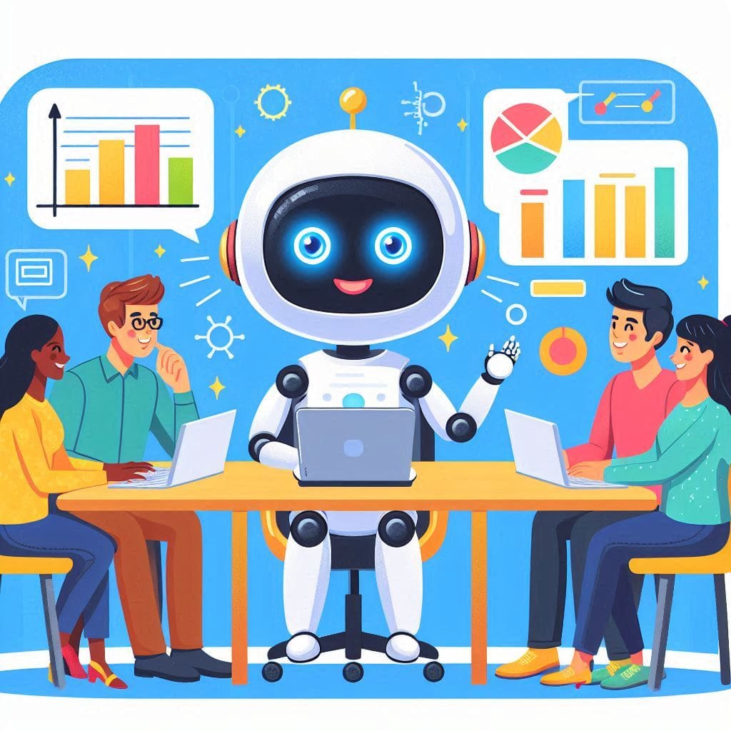 KI-Chatbot oder -Assistent, der den Anstieg der KI-Präsenz unterstreicht.