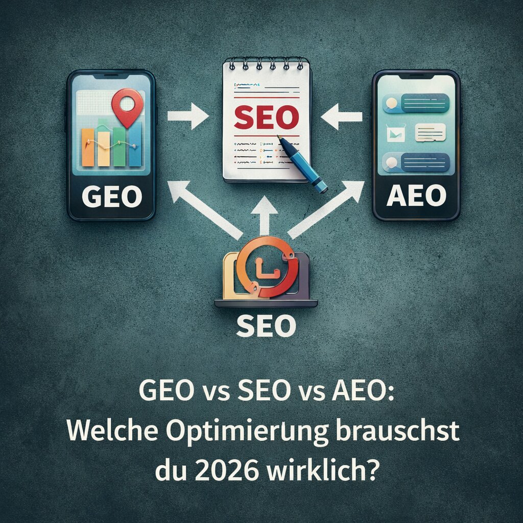 Vergleich von GEO, SEO und AEO als Strategien für digitale Sichtbarkeit 2026